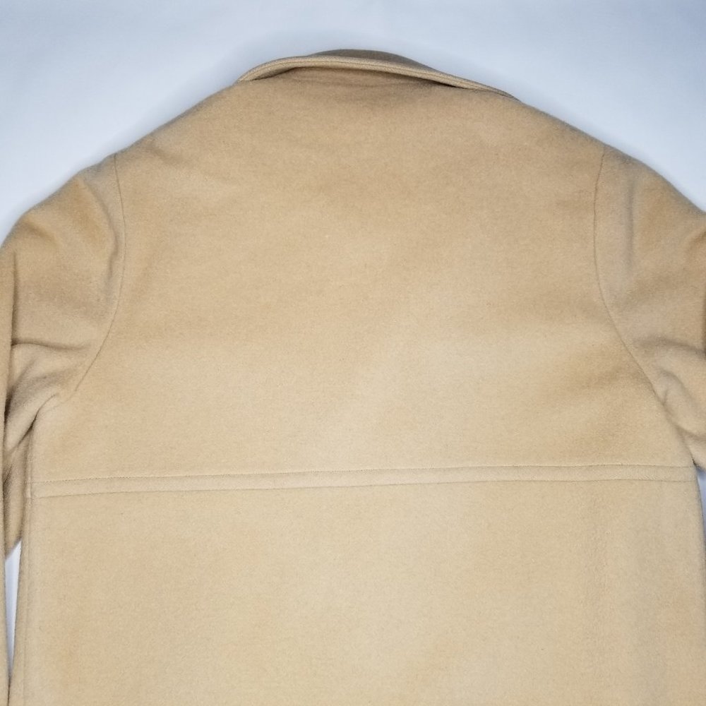 Pendleton Button Front Overcoat Long Jacket L Tan - image 7